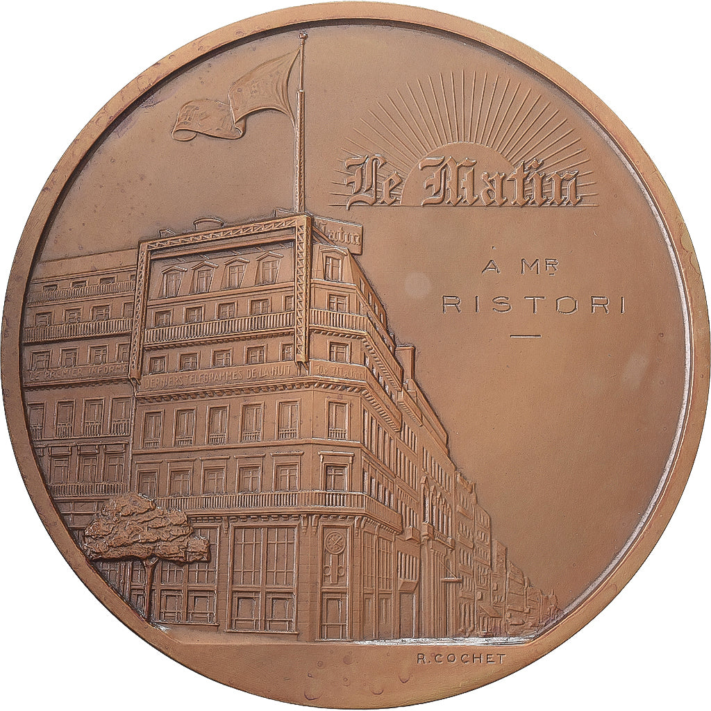 Frankreich, Medaille, Les Rotatives du Journal Le Matin, 1940, Bronze, Cochet