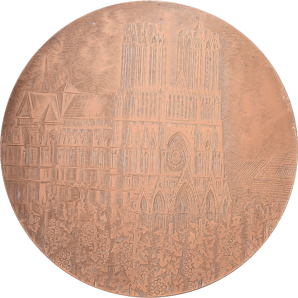 Francja, medal, Hymne Au Champagne, Reims, 1974, Brązowy, Decaris, EF(40-45)