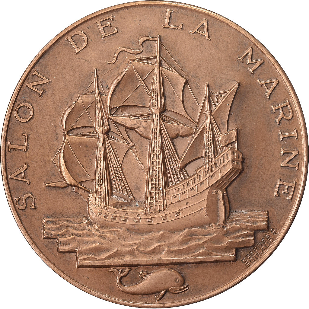 Francia, medaglia, Salon de la Marine, 1968, Bronzo, Guiraud, SPL