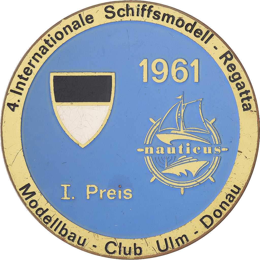 Alemanha, medalha, Internationale Schiffsmodell Regatta, 1961, Métal, EF(40-45)