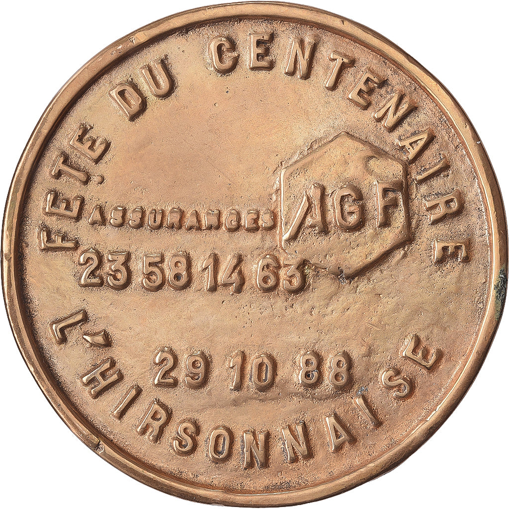 França, medalha, Gymnastique Hirsonnaise, Fête du Centenaire, 1988, Bronze