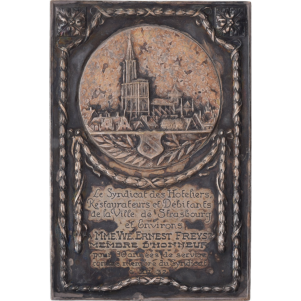 Frankrijk, Medaille, Syndicat des Hôteliers de la Ville de Strasbourg, 1932