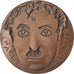 Frankrijk, Medaille, Charlie Chaplin, 1974, MDP, Bronzen, Joly, PR