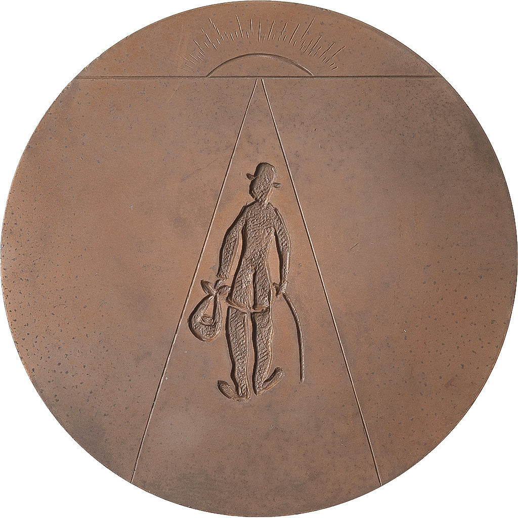 Frankrijk, Medaille, Charlie Chaplin, 1974, MDP, Bronzen, Joly, PR