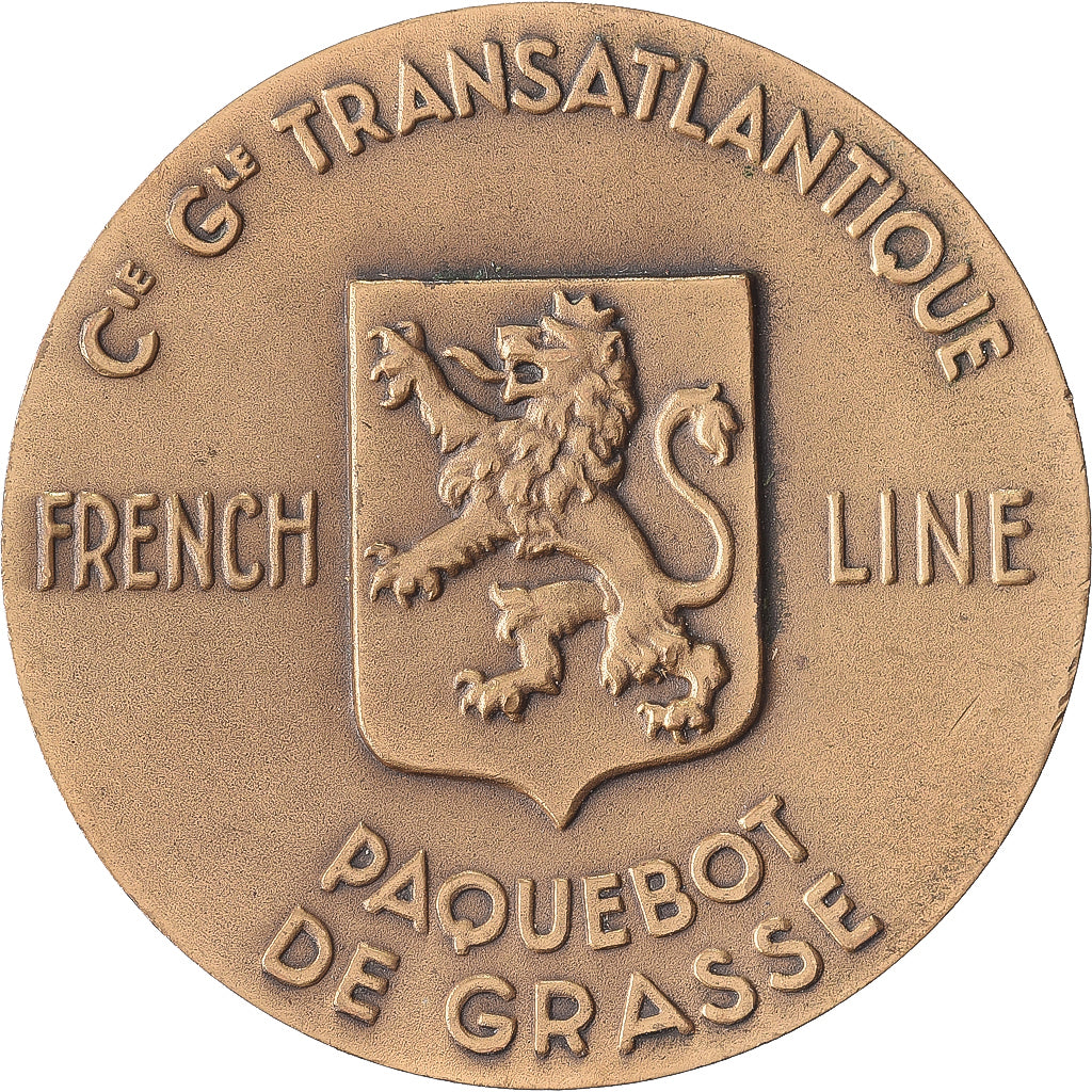 França, medalha, Compagnie Générale Transatlantique, Paquebot De Grasse