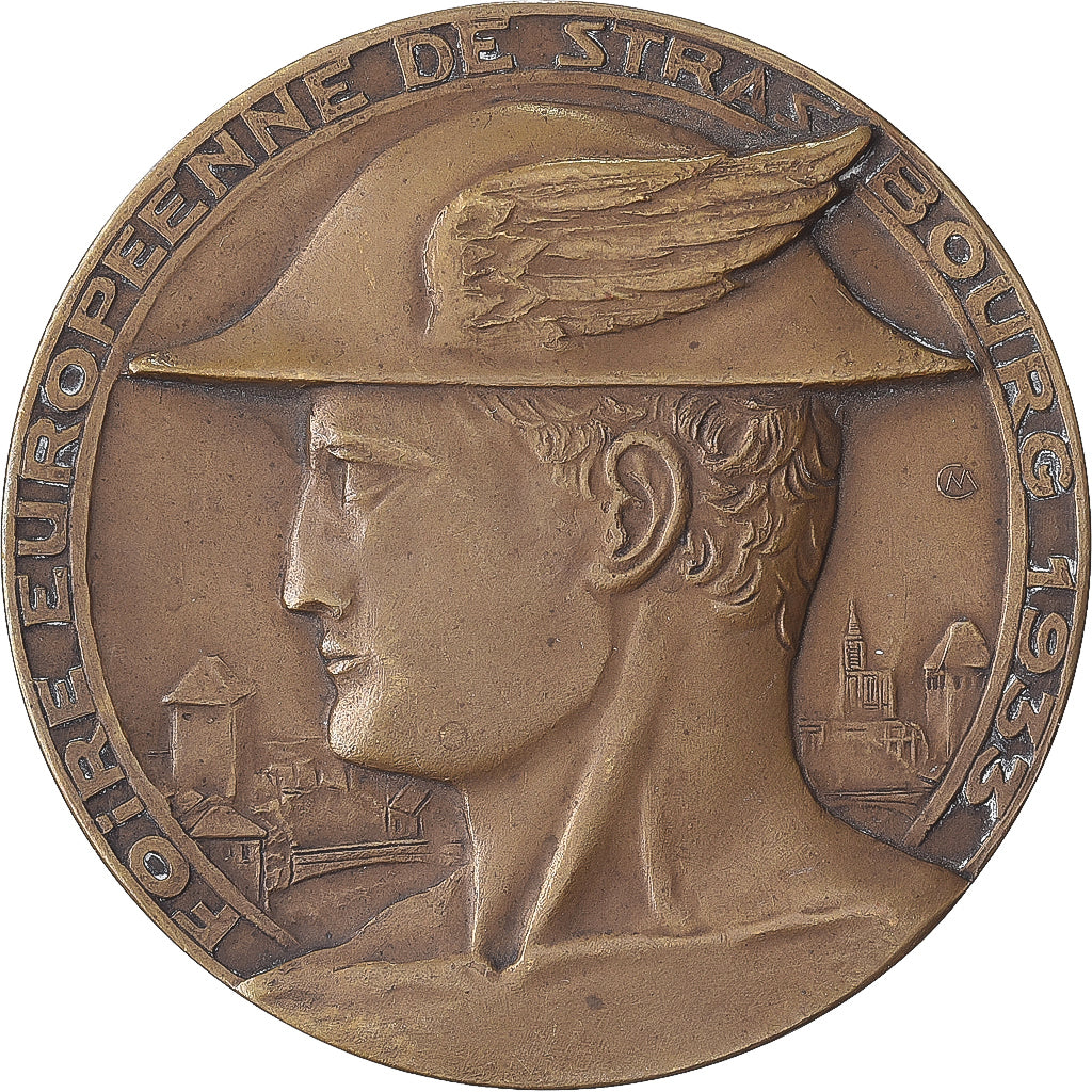 França, medalha, Foire Européenne de Strasbourg, 1933, Bronze, Muller