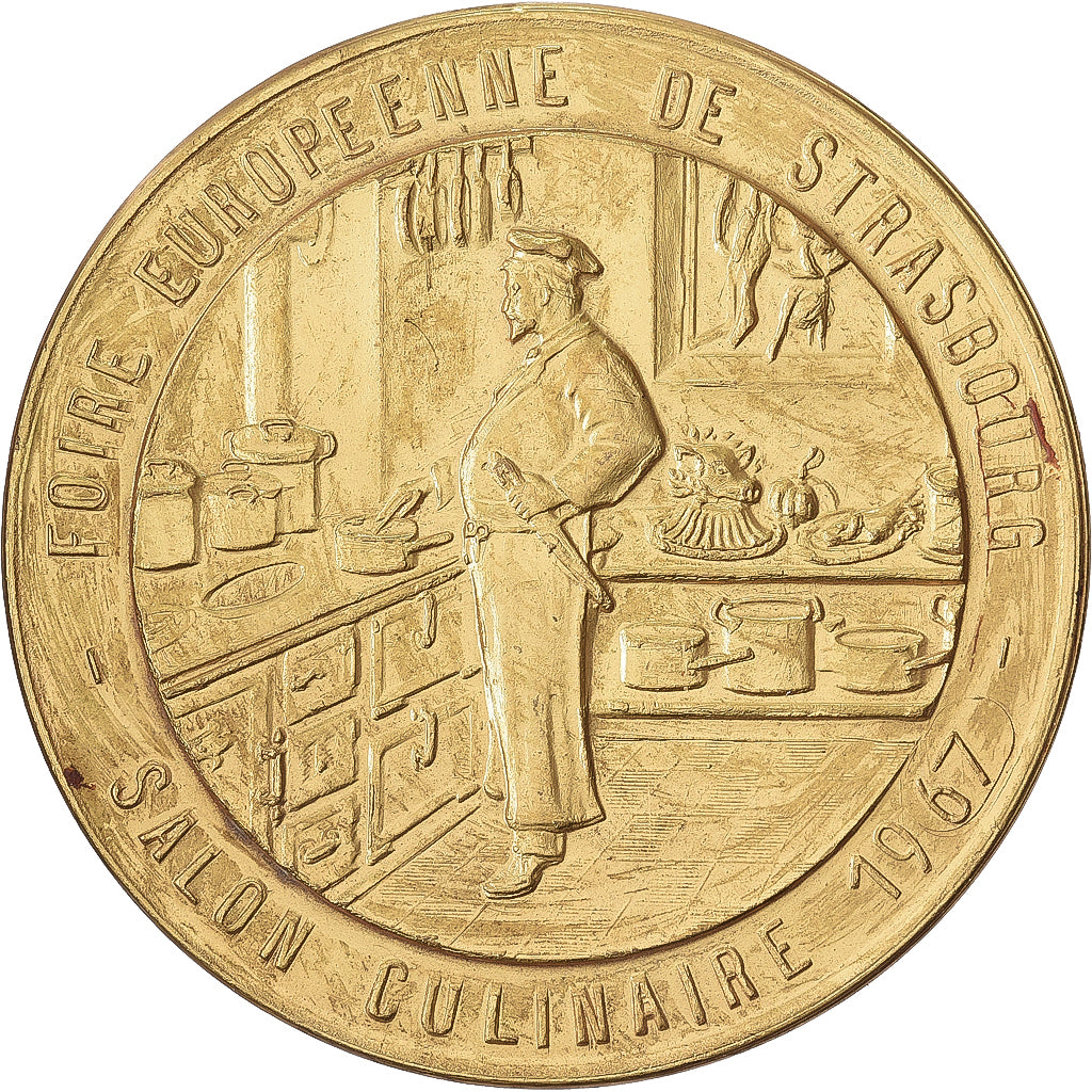 Francia, medalla, Foire Européenne de Strasbourg, 1967, Bronce dorado, MBC+