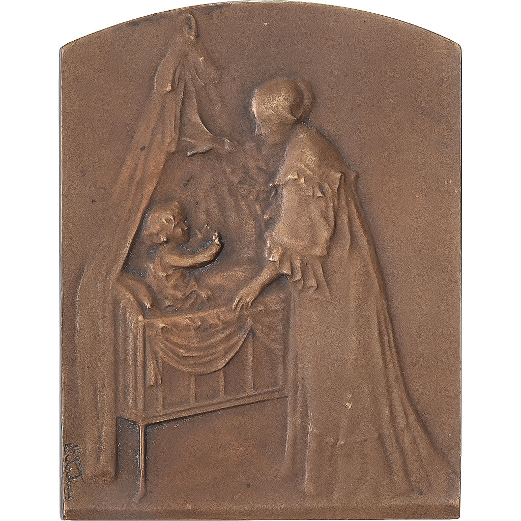 France, Medal, Le Réveil de l'Enfant, Bronze, Lamourdedieu, AU(50-53)