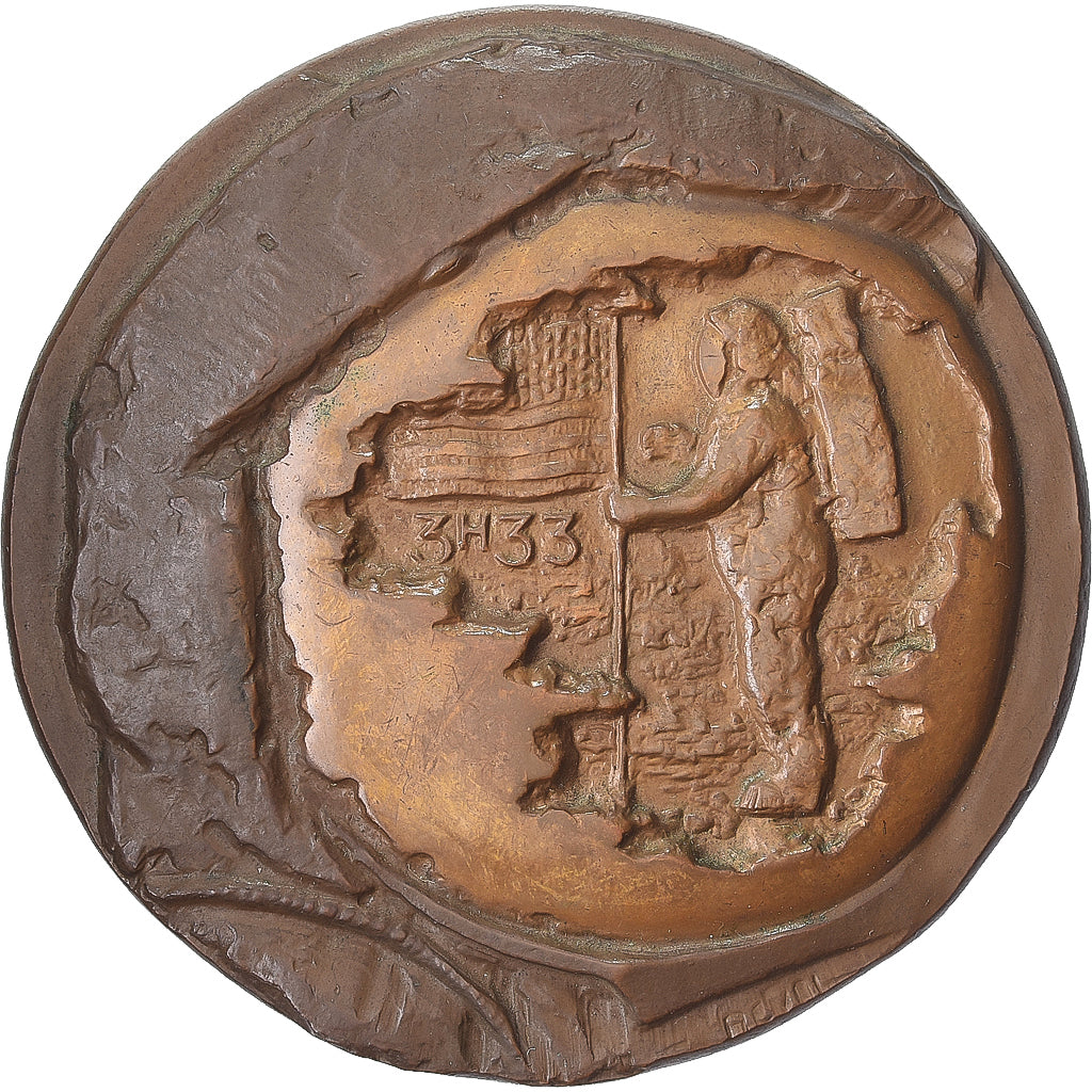 Frankrijk, Medaille, Le Premier Pas sur la Lune, Neil Amstrong, 1969, Bronzen