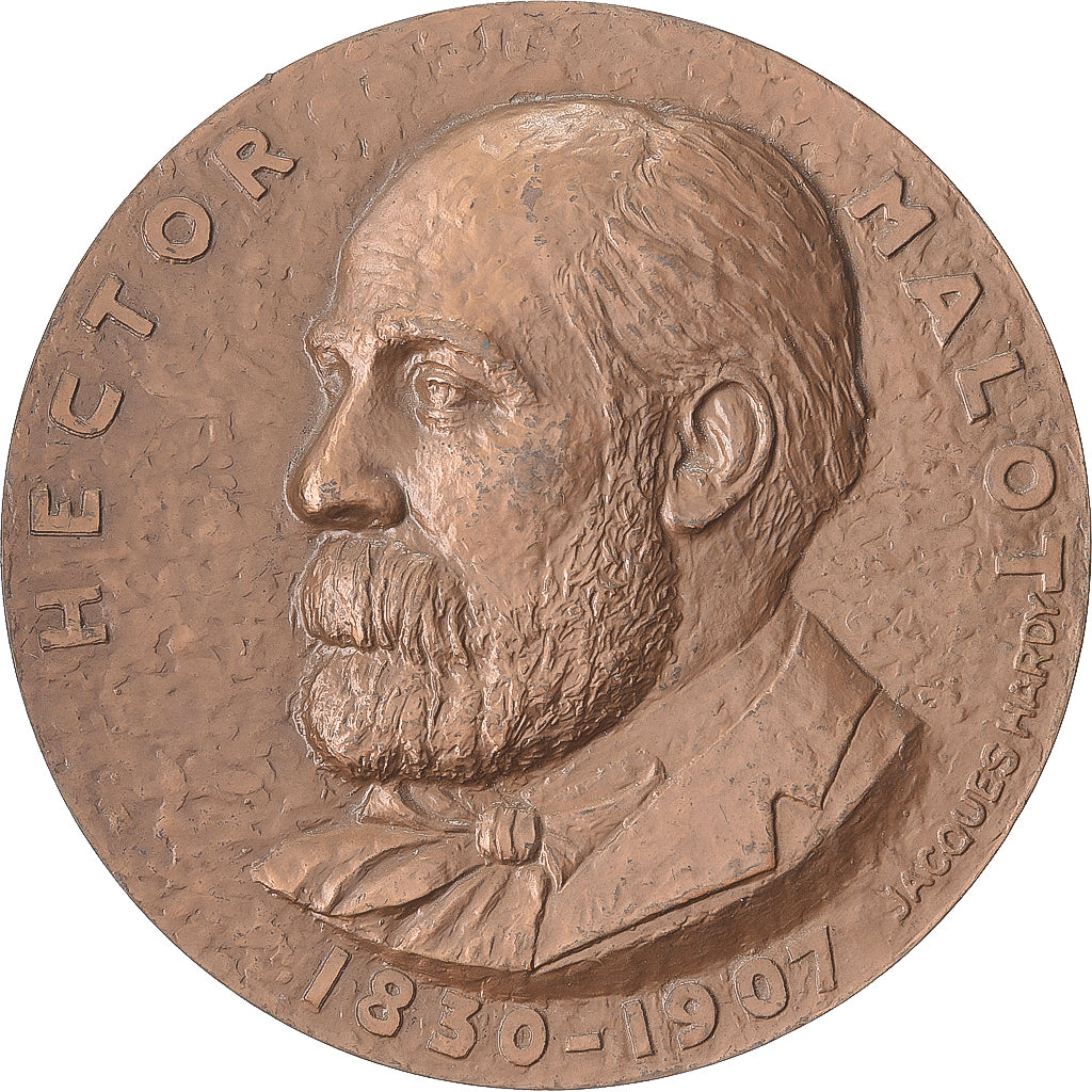 França, medalha, Hector Malot, 1979, Bronze, Jacques Hardy, AU(55-58)