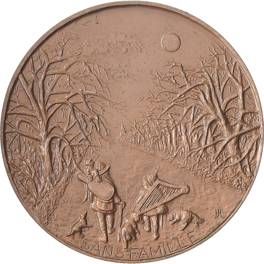 França, medalha, Hector Malot, 1979, Bronze, Jacques Hardy, AU(55-58)