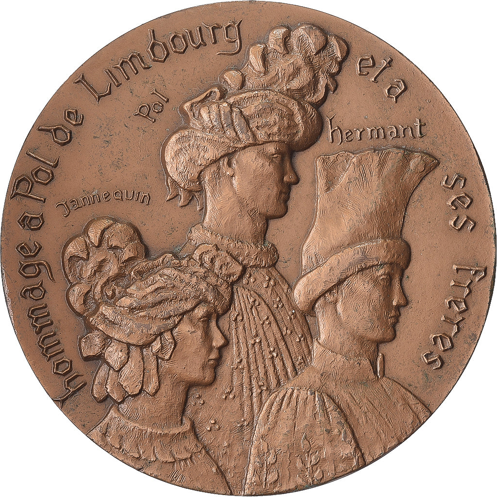 Frankrijk, Medaille, Hommage aux Frères de Limbourg, 1980, Bronzen, Lagriffoul