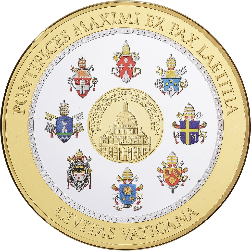 Vatican, Médaille, Le Pape Benoit XVI, 2013, Cuivre plaqué Argent, FDC