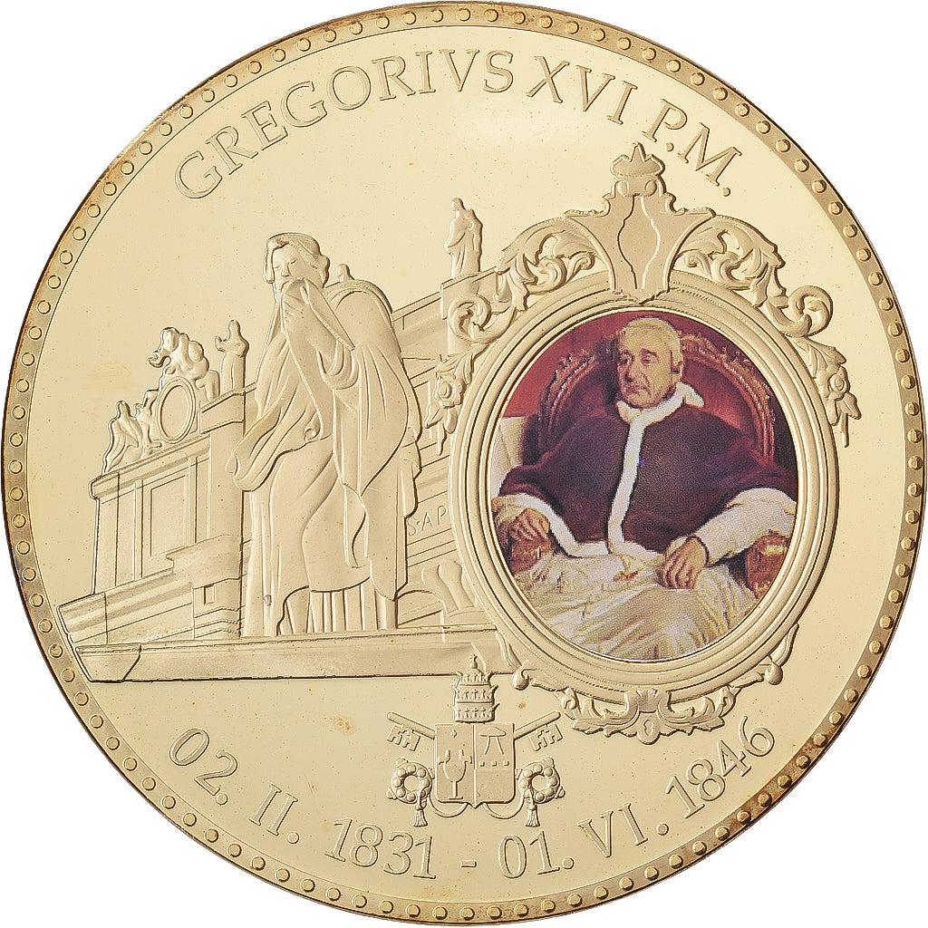 CIUDAD DEL VATICANO, medalla, Le Pape Grégoire XVI, 2013, Copper Gilt, FDC