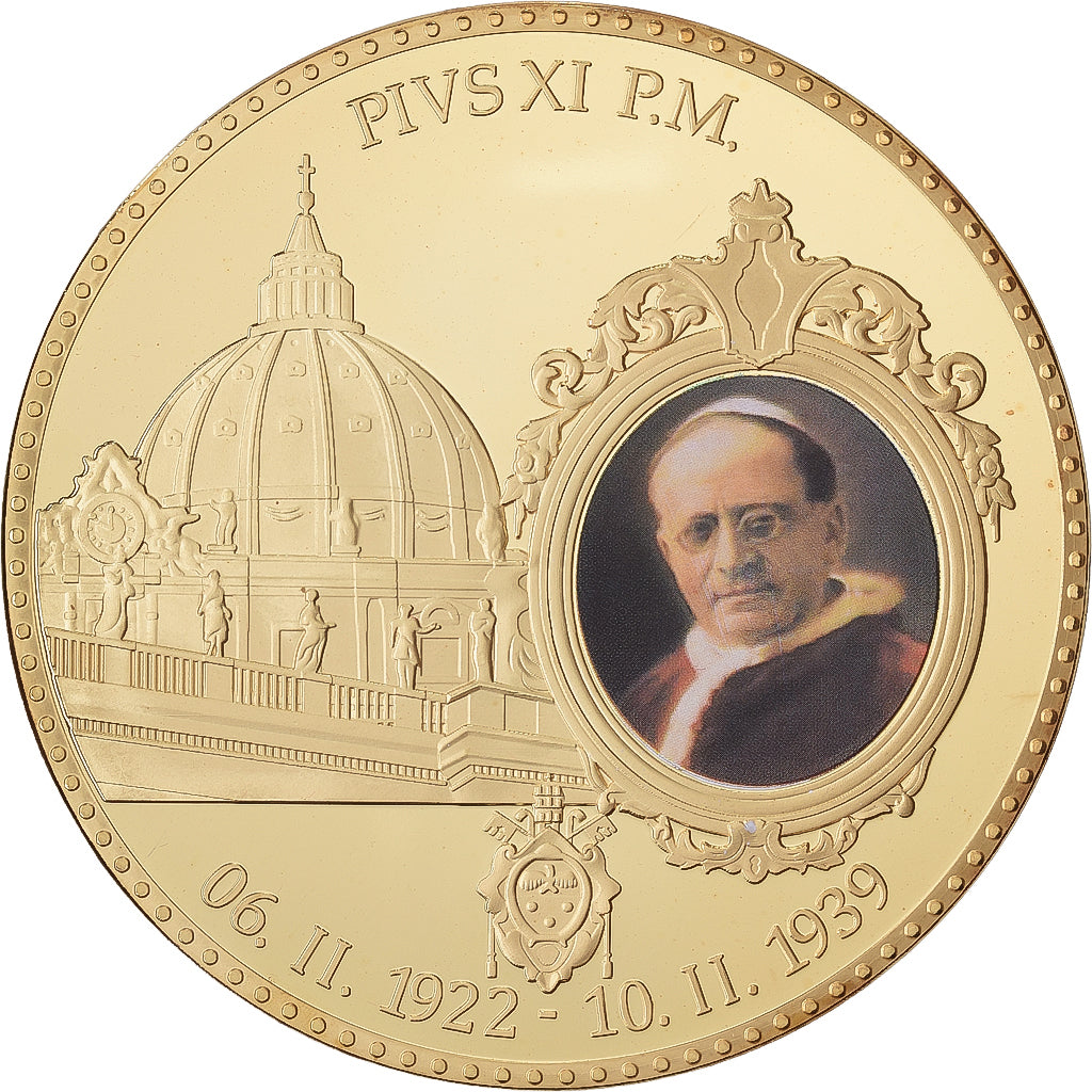 CIUDAD DEL VATICANO, medalla, Le Pape Pie XI, 2013, Copper Gilt, FDC