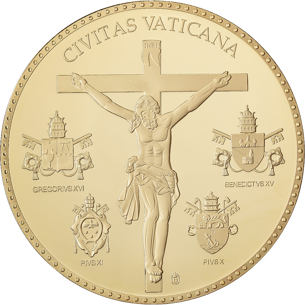 CIUDAD DEL VATICANO, medalla, Le Pape Pie XI, 2013, Copper Gilt, FDC