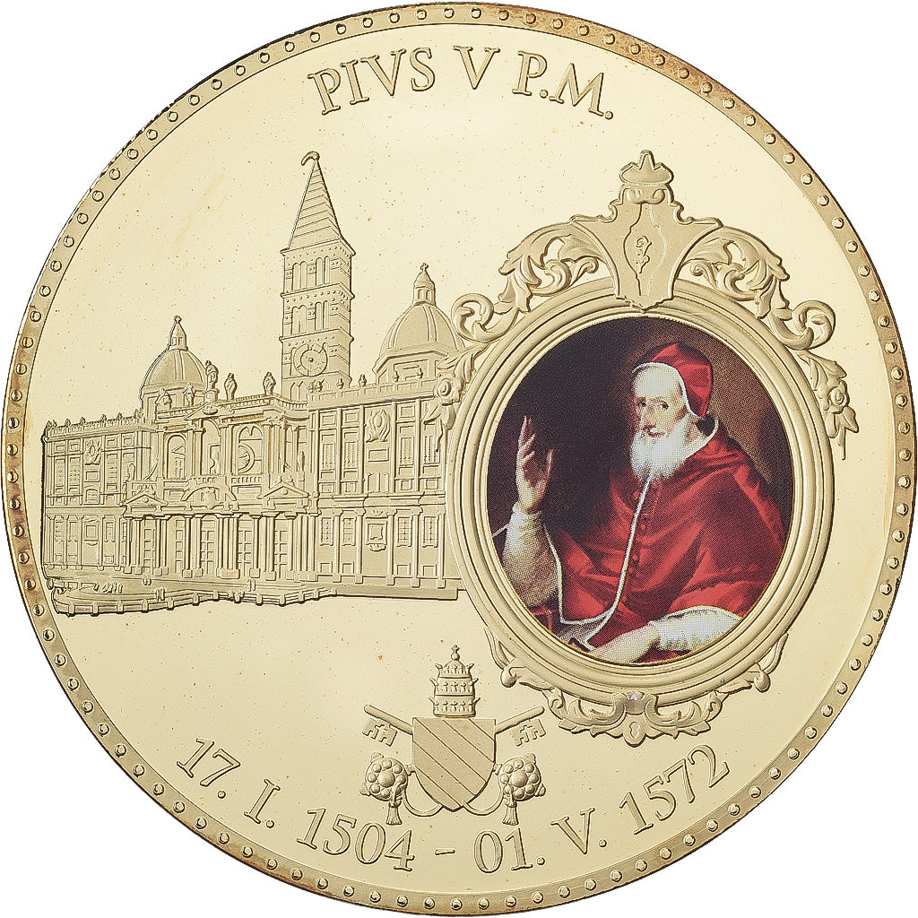 Vaticaanstad, Medaille, Le Pape Pie V, 2013, Copper Gilt, FDC