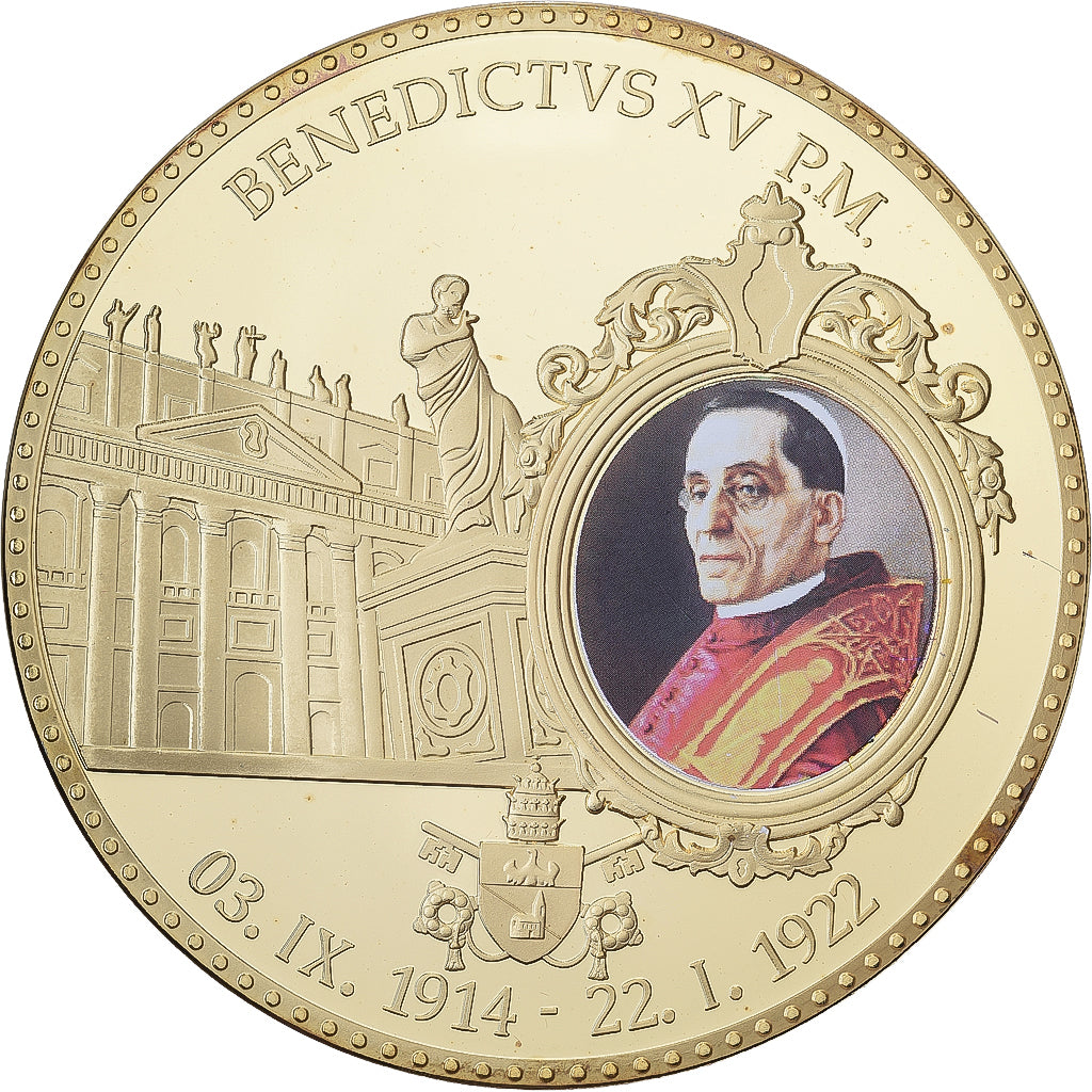 Vaticaanstad, Medaille, Le Pape Benoit XV, 2013, Copper Gilt, FDC