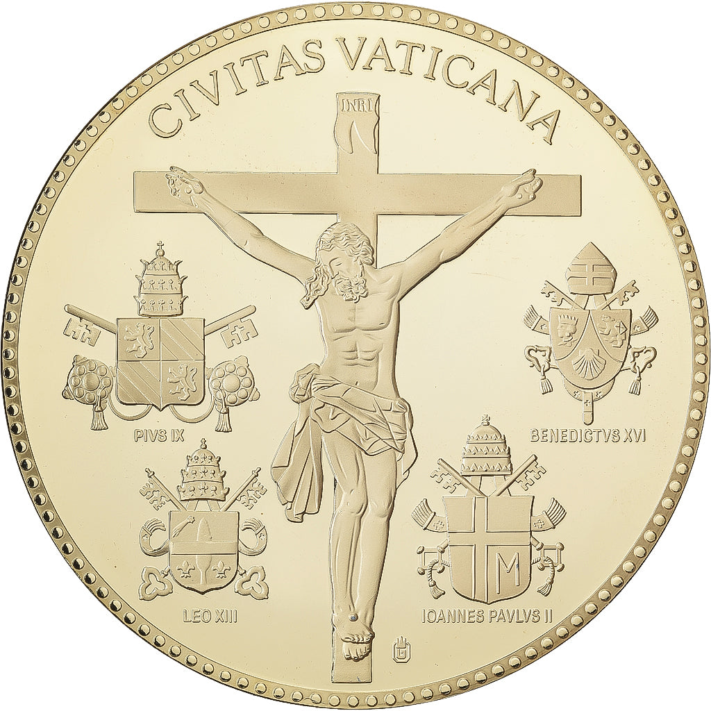 Vaticaanstad, Medaille, Le Pape Benoit XVI, 2013, Copper Gilt, FDC