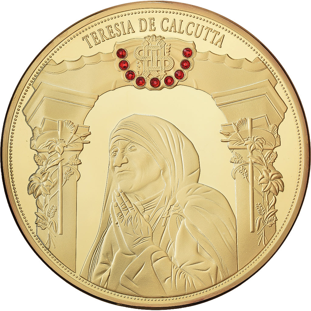 Vaticaanstad, Medaille, Sancta Teresa de Calcutta, Copper Gilt, FDC