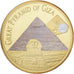 France, Médaille, La Grande Pyramide de Gizeh, Copper Gilt, FDC