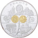 France, Médaille, Passage à l'Euro, 2002, Cuivre plaqué Argent, FDC