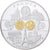 France, Médaille, Passage à l'Euro, 2002, Cuivre plaqué Argent, FDC