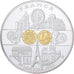France, Médaille, Passage à l'Euro, 2002, Cuivre plaqué Argent, FDC