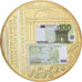 France, Médaille, Billet de Banque Européenne, 100 Euro, Copper Gilt, FDC