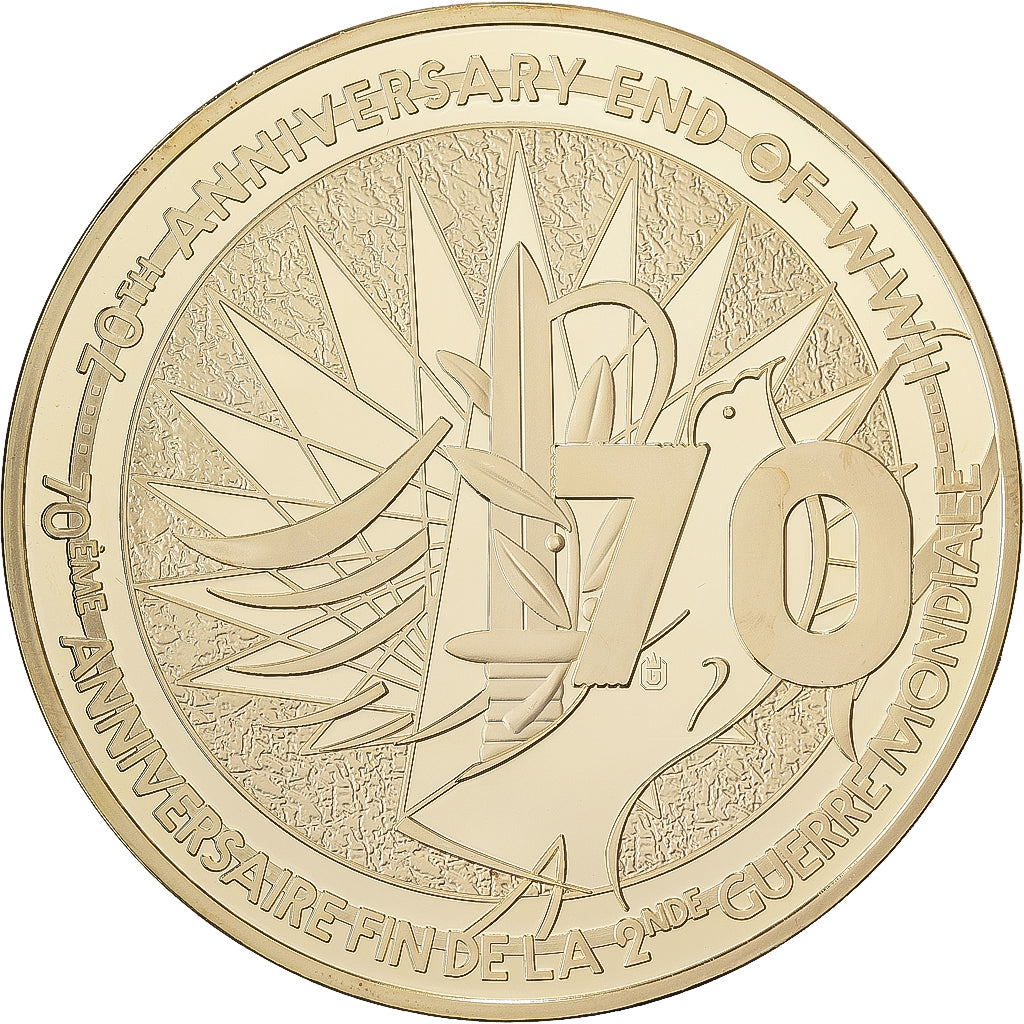 France, Médaille, 70ème Anniversaire Fin de la 2ème Guerre Mondiale, 2015