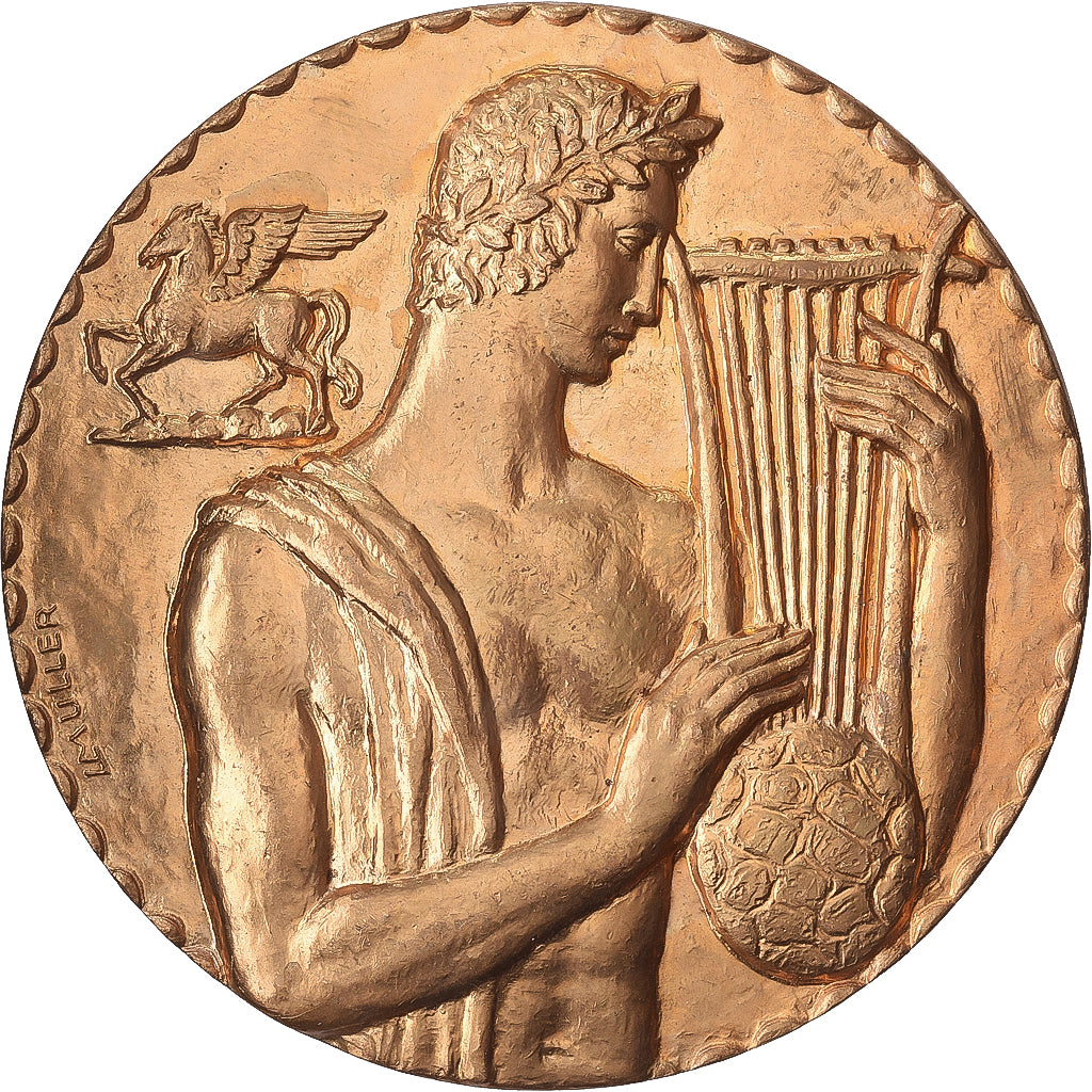 Belgien, Medaille, Orphée, Promotion Artistique Belge de la SABAM, Gilt Bronze