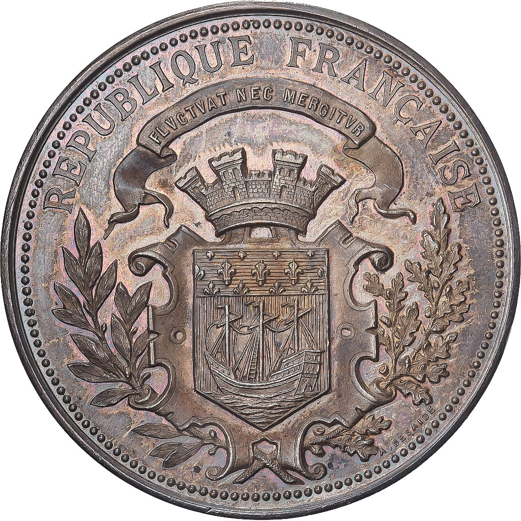 Francia, medaglia, Assistance publique, Quête pour les pauvres, 1897, Argento