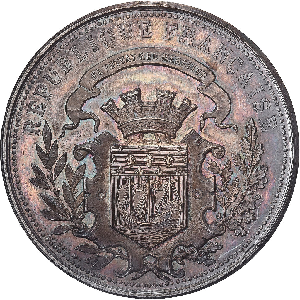 Francia, medaglia, Assistance publique, Quête pour les pauvres, 1885, Argento