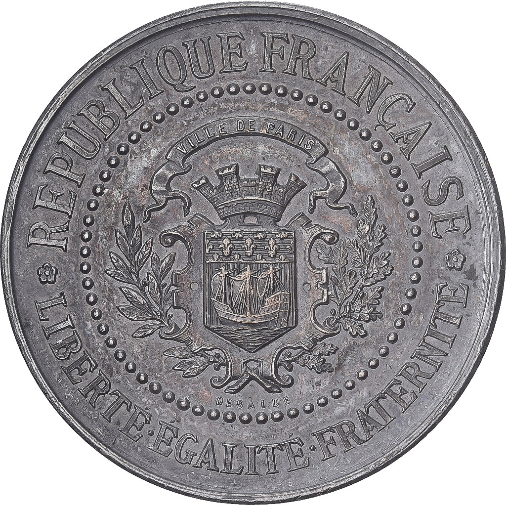 France, Médaille, Assistance Publique, Bureau de Bienfaisance, Paris, 1896