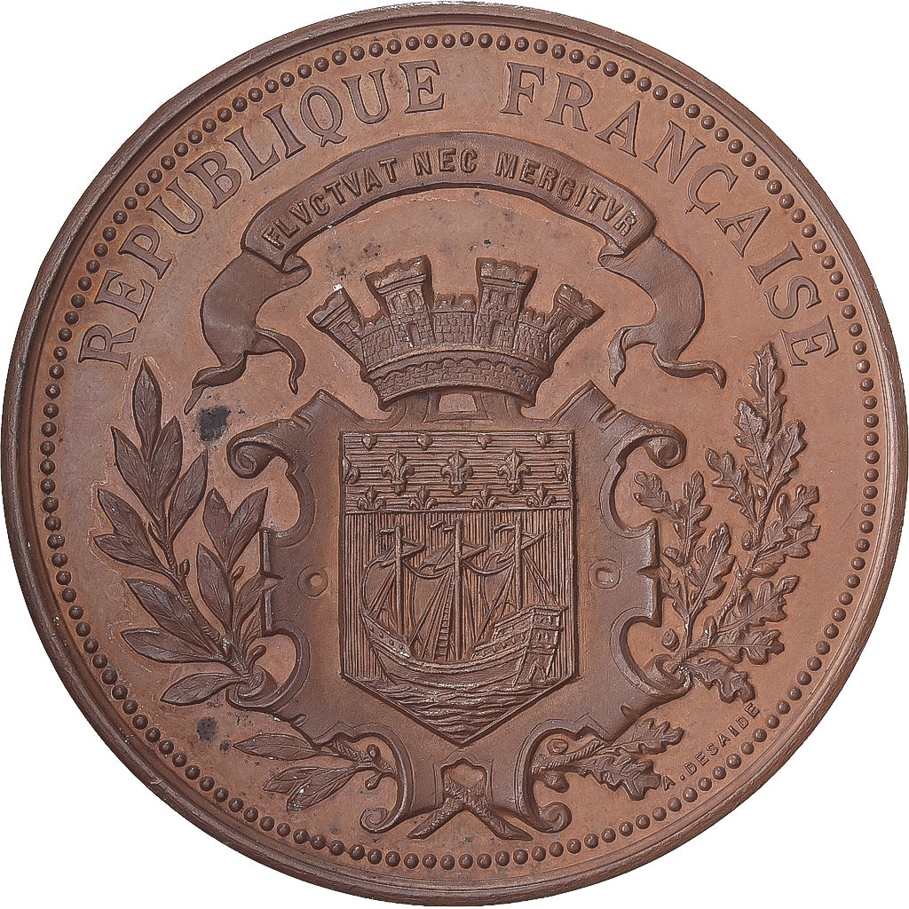 Francia, medaglia, Assistance publique, Quête pour les pauvres, 1894, Rame