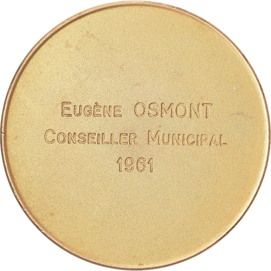 France, Médaille, Ville de Rouelles, 1961, Gilt Bronze, SUP