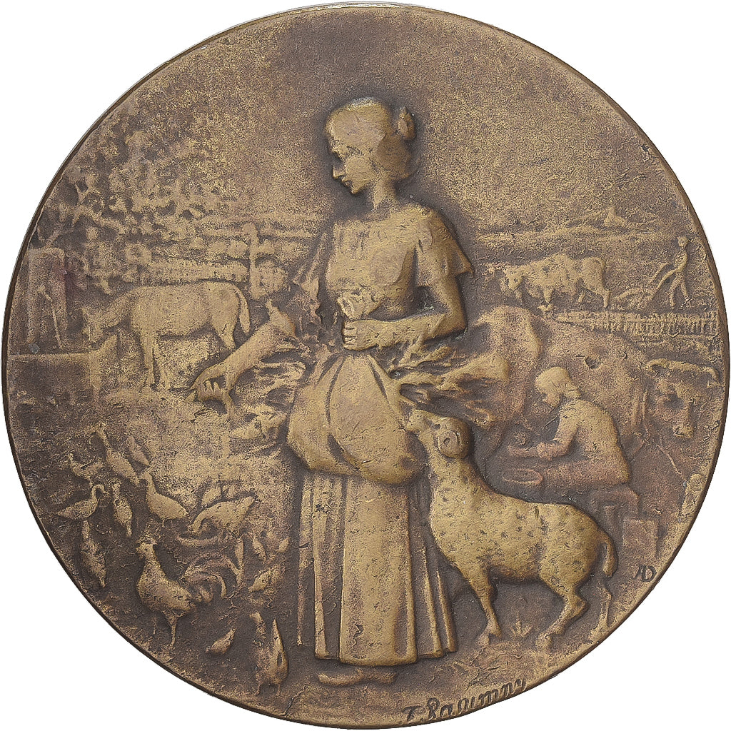 Frankrijk, Medaille, Ecole Ménagère agricole de la Somme, Bronzen, Rasumny, ZF