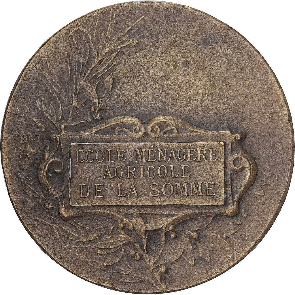 Frankrijk, Medaille, Ecole Ménagère agricole de la Somme, Bronzen, Rasumny, ZF