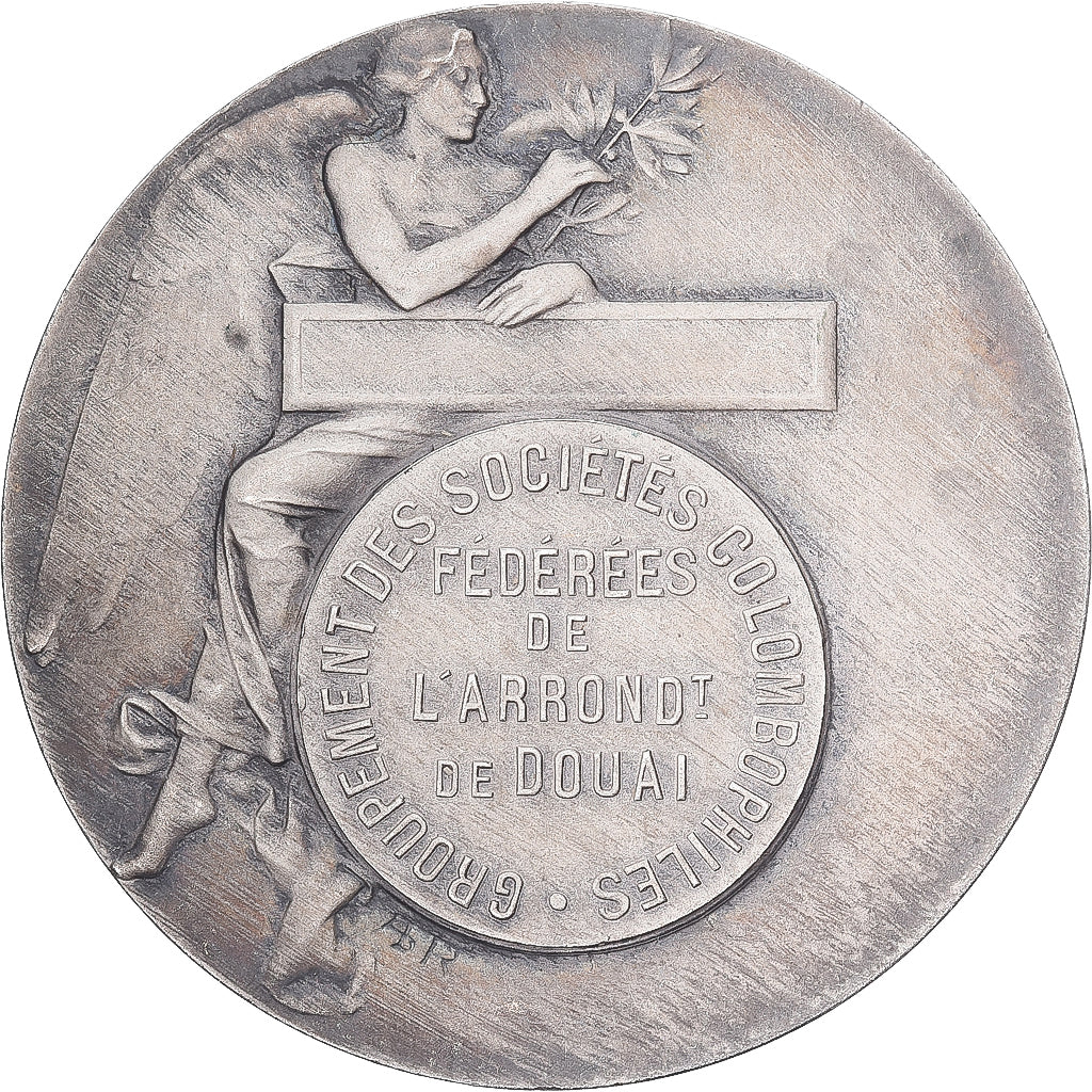 France, Médaille, Groupement des Sociétés Colombophiles de Douai, 1894