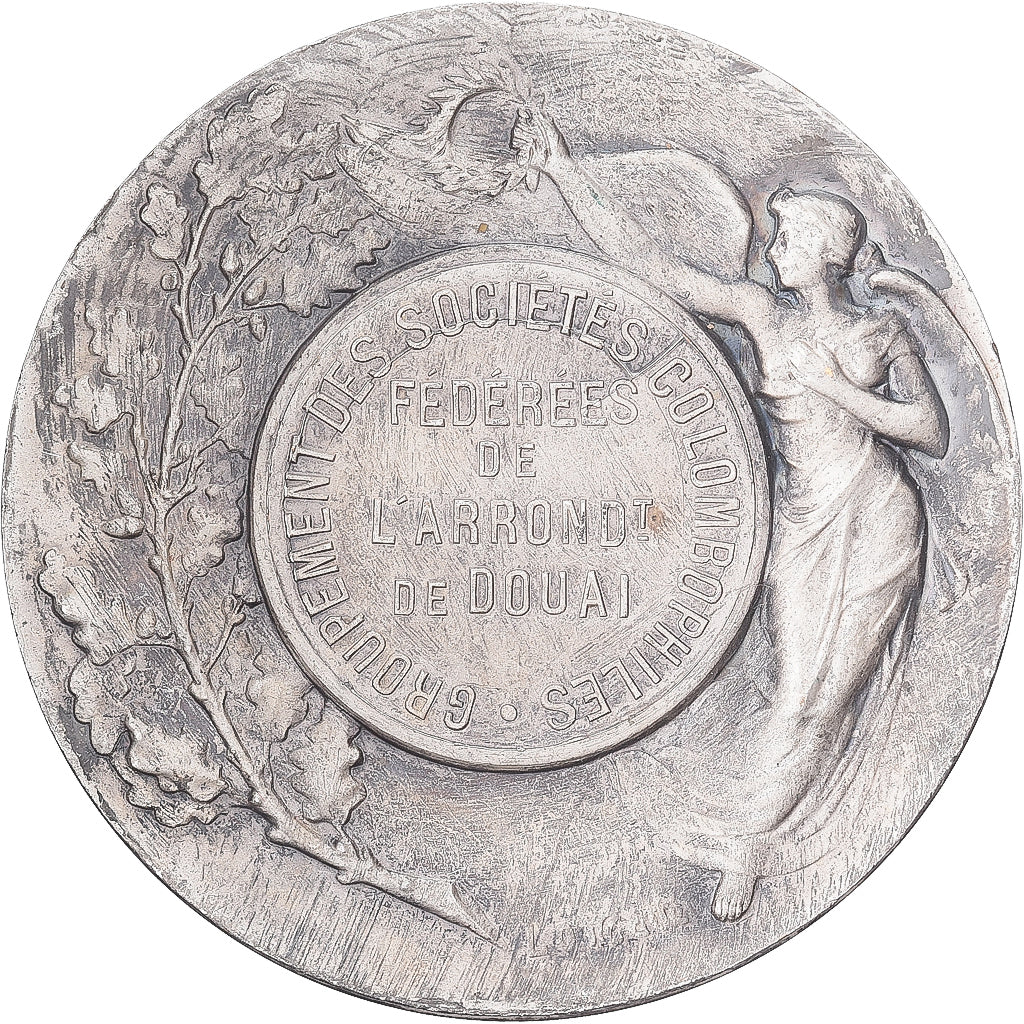 France, Médaille, Groupement des Sociétés Colombophiles de Douai, 1894