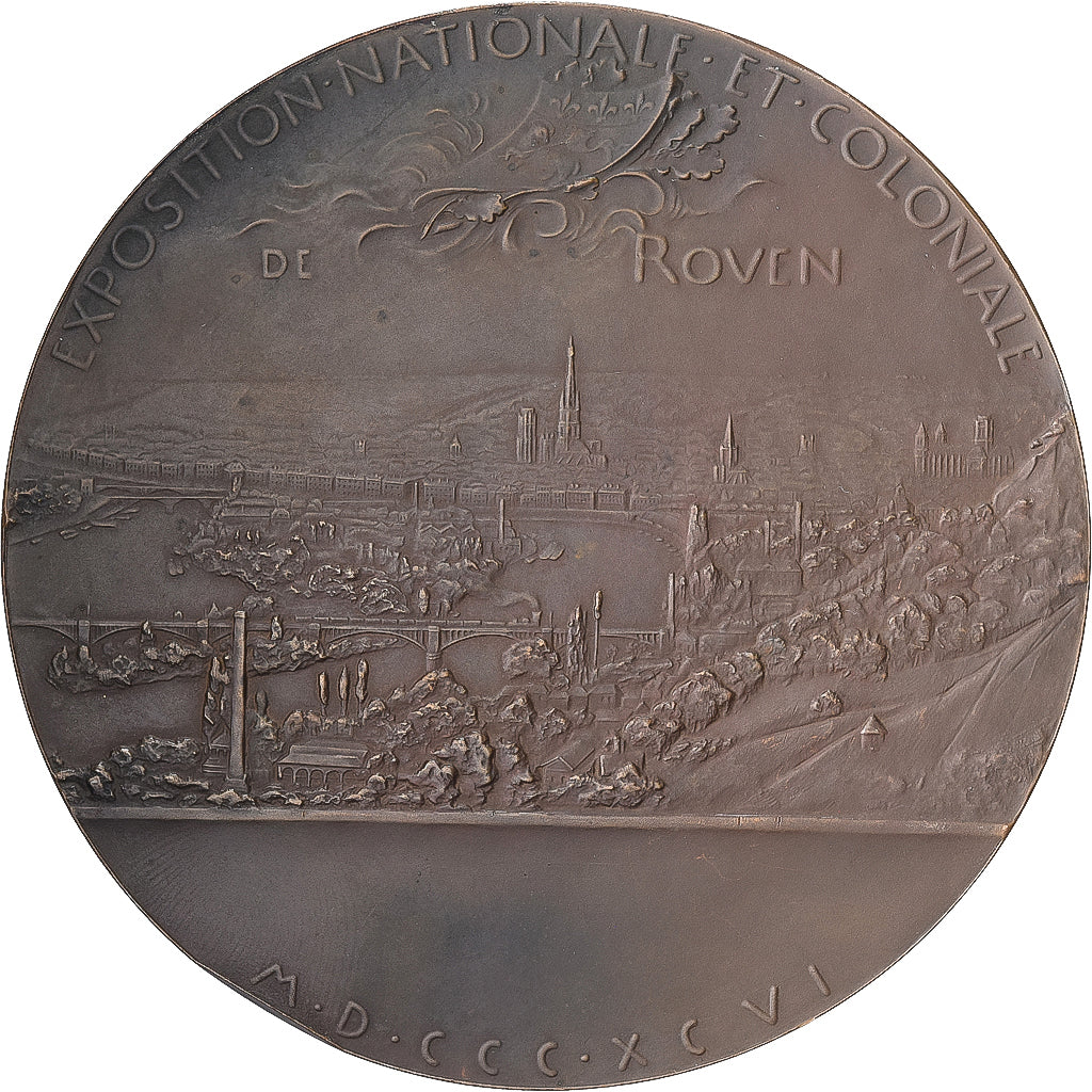 França, medalha, Exposition Nationale et Coloniale de Rouen, 1846, Bronze