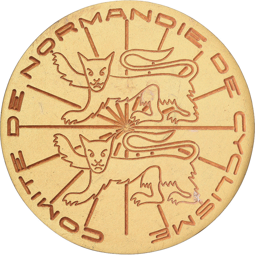 Francia, medaglia, Comité de Normandie de Cyclisme, Bronzo dorato, BB