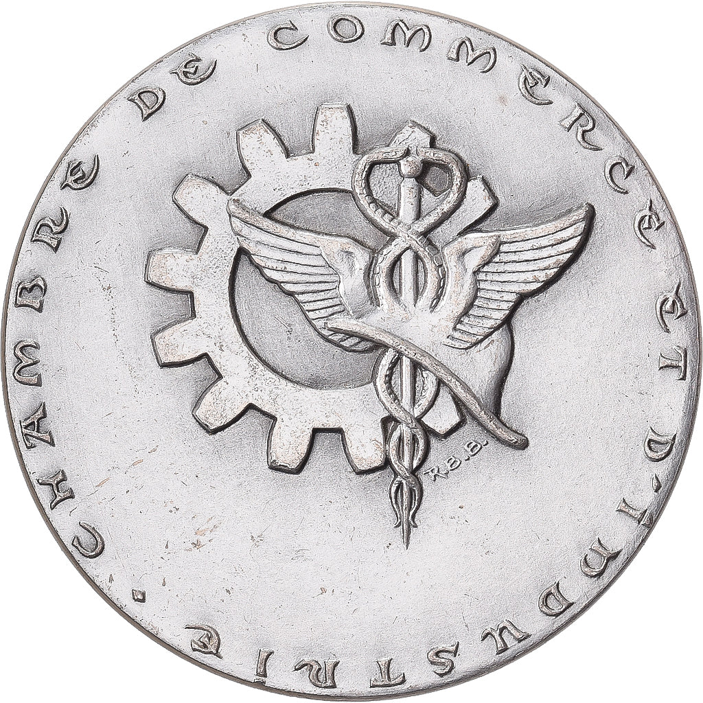Francia, medaglia, Chambre de Commerce Lille-Roubaix-Tourcoing, 1975, Argento