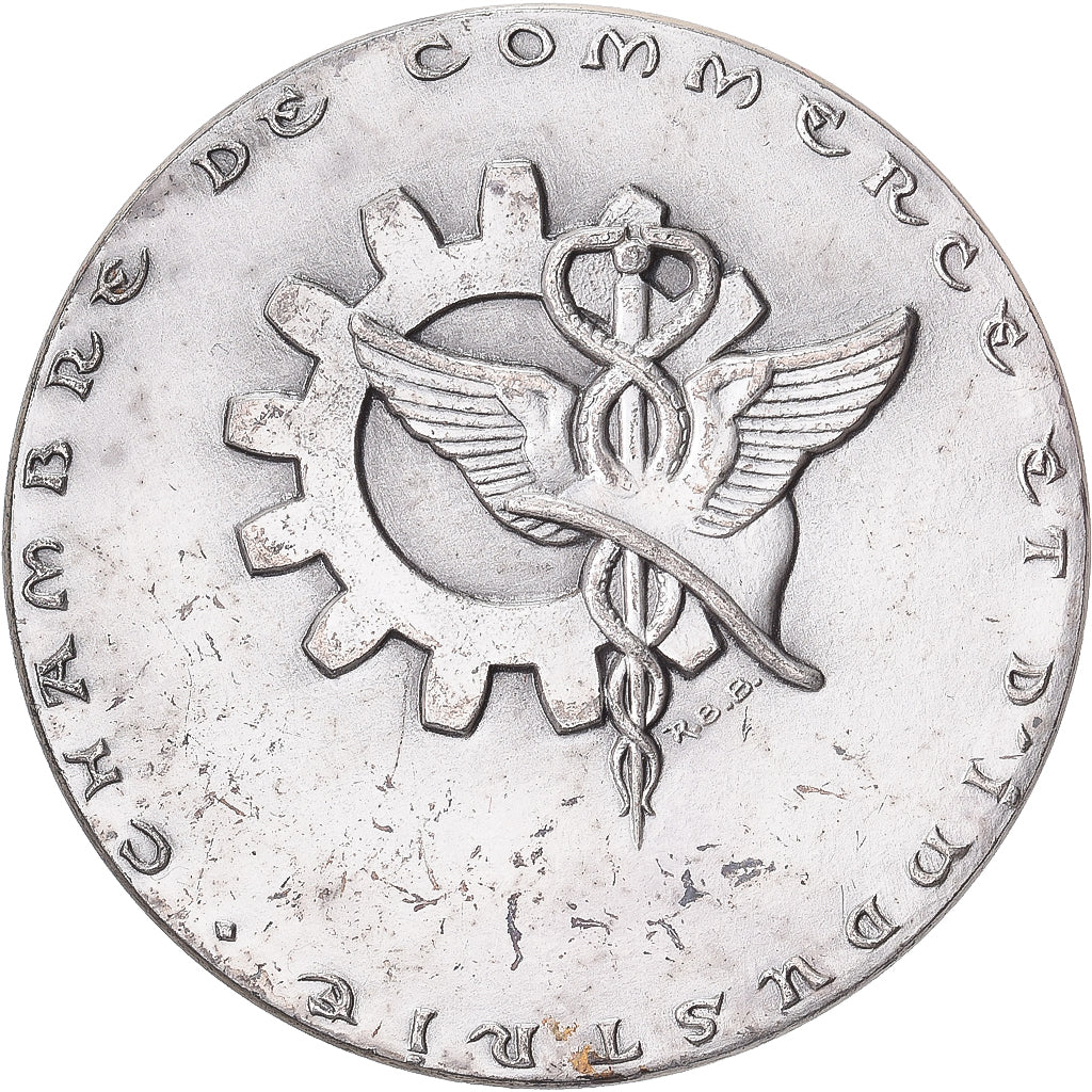 Francia, medaglia, Chambre de Commerce Lille-Roubaix-Tourcoing, 1975, Argento