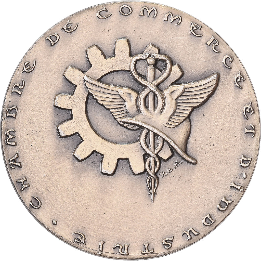Francja, medal, Chambre de Commerce Lille-Roubaix-Tourcoing, 1977, Srebro