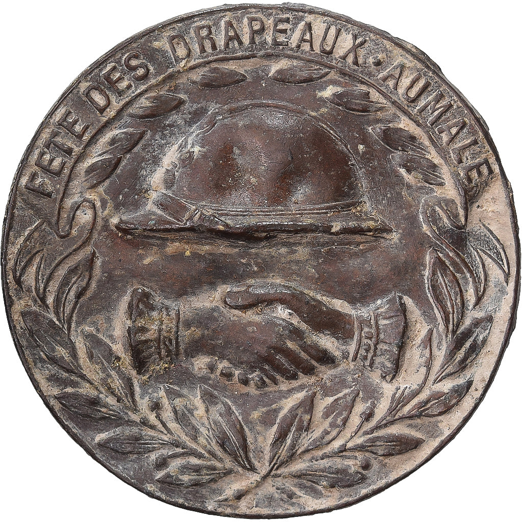 France, Médaille, Fête des Drapeaux, Aumale, Cuivre, TTB