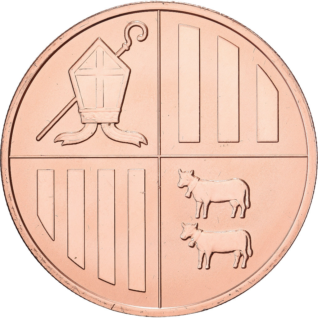 Andorra, Medal, 1 Centime, 1 Unça Coure Pur, 2014, Copper, MS(65-70)
