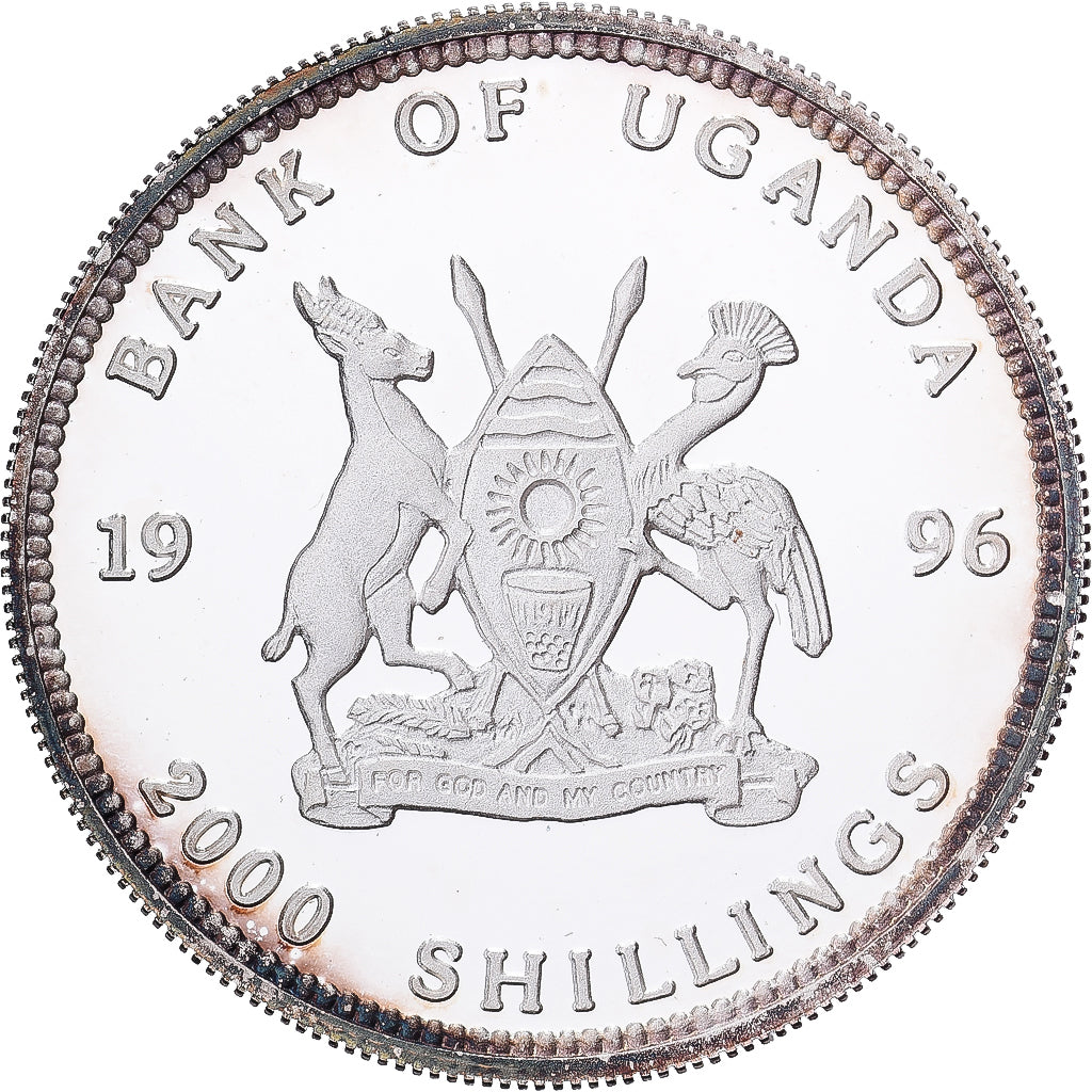 Uganda, 2000 Shillings, 1998, Silver, MS(63)