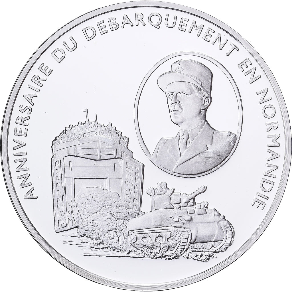 Francia, medaglia, Anniversaire du Débarquement de Normandie, Argento, FDC
