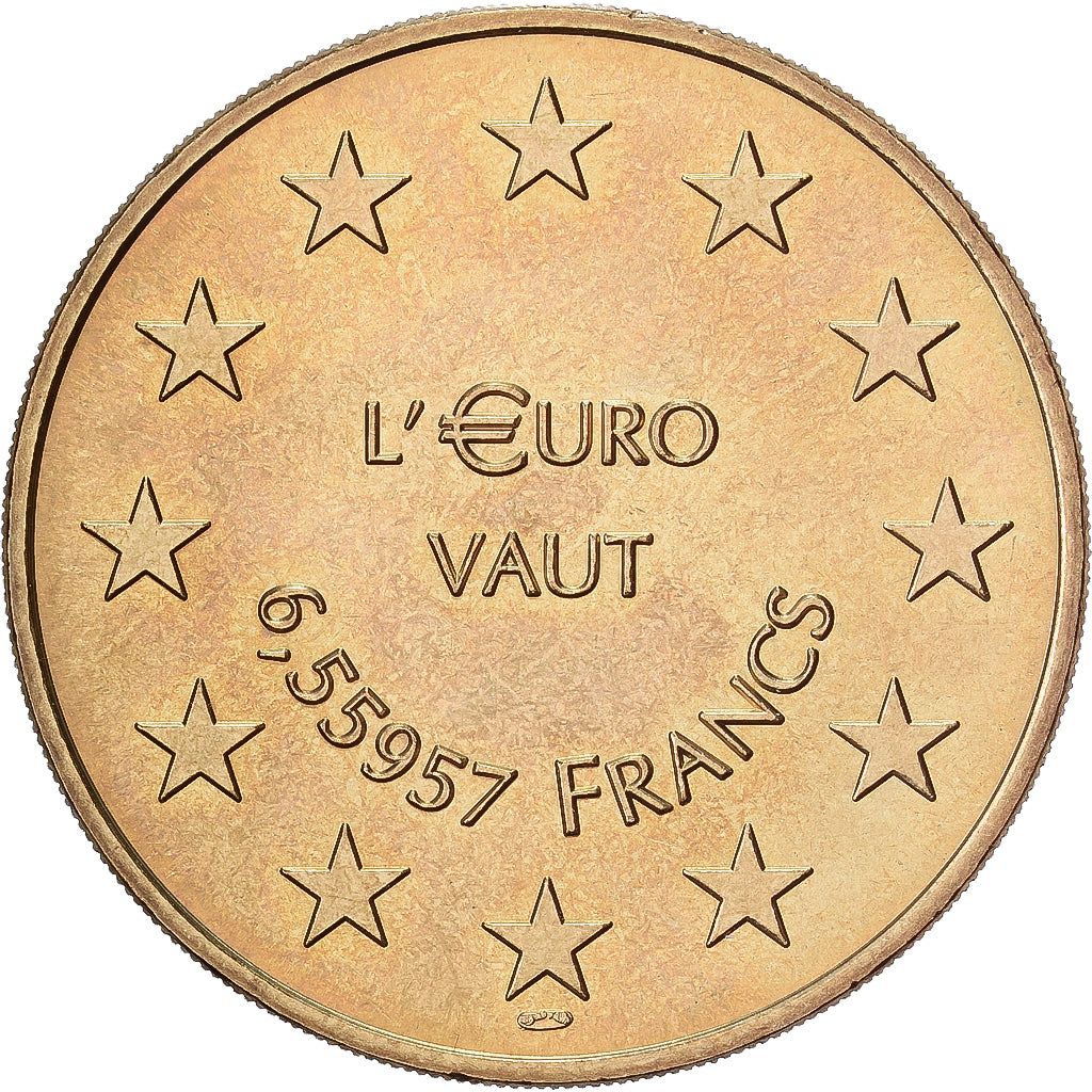 Francia, ficha, SEDAO L'€URO VAUT 6,55957 FRANCS, 1998, Rame-nichel-alluminio